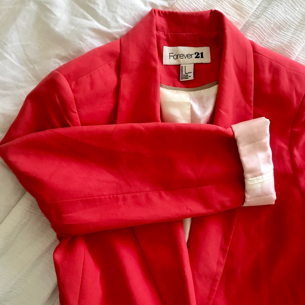 Bright pink-red blazer